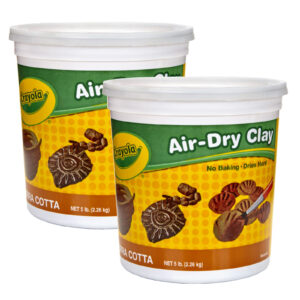 Air-Dry Clay, Terra Cotta, 5 lb Tub, Pack of 2