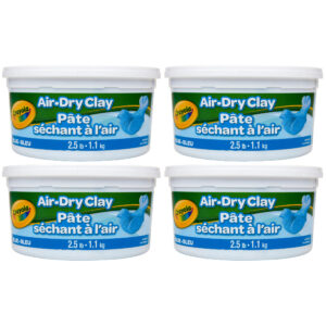 Air Dry Clay, 2.5lb Tub, Blue, Pack of 4