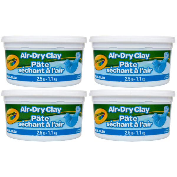 Air Dry Clay, 2.5lb Tub, Blue, Pack of 4