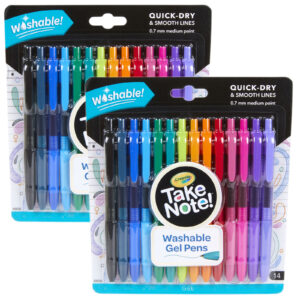 Take Note! Washable Gel Pens, 14 Per Pack, 2 Packs