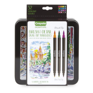 Signature Brush & Detail Dual-Tip Markers, Pack of 16