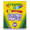 Short Colored Pencils, 64 Per Pack, 2 Packs