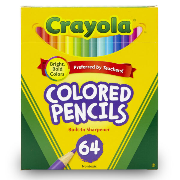 Short Colored Pencils, 64 Per Pack, 2 Packs