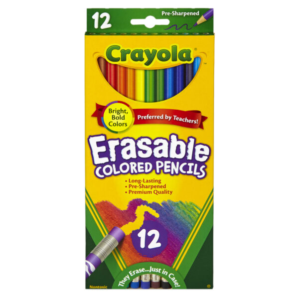 Erasable Colored Pencils, 12 Per Box, 6 Boxes