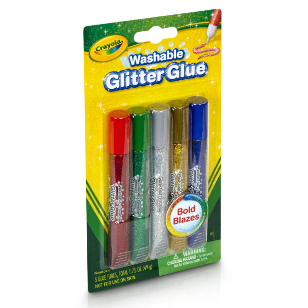 Washable Glitter Glue, Bold, 5 Per Pack, 6 Packs