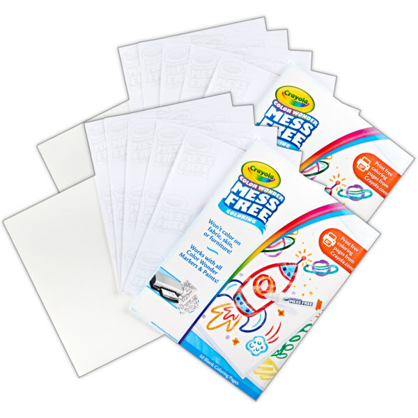 Color Wonder Blank Coloring Pages, 50 Per Pack, 2 Packs