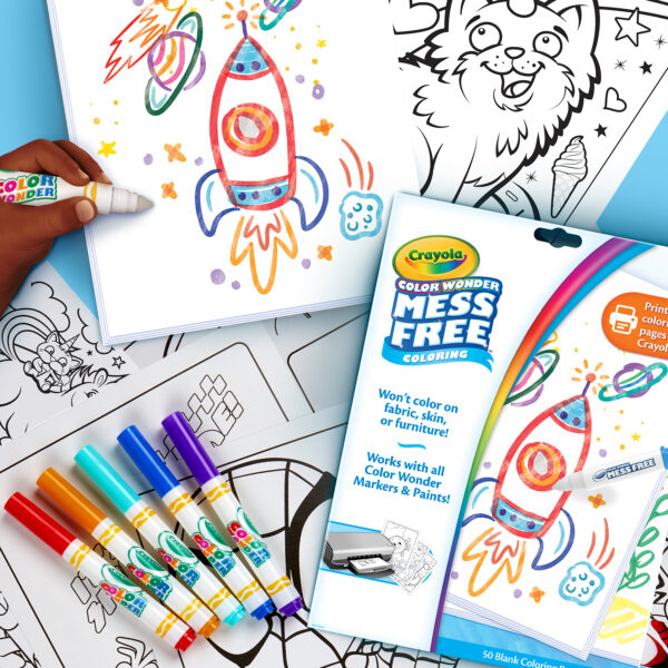 Color Wonder Blank Coloring Pages, 50 Per Pack, 2 Packs