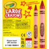 Large Crayons, Tuck Box, 8 Colors Per Box, 12 Boxes