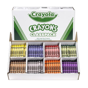 Crayon Classpack, Large Size, 8 Colors, 400 Count