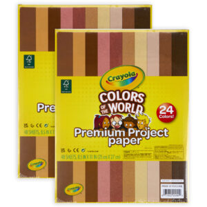 Colors of the World Premium Project Paper, 48 Sheets Per Pack, 2 Packs