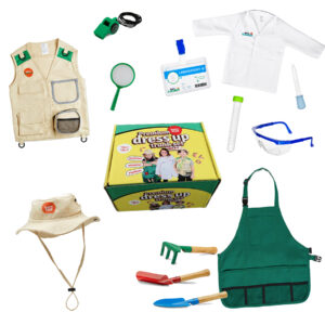 Dress Up - Drama Play Trunk Set, Scientist-Explorer-Gardening