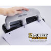 EZ Squeeze 3-Hole Punch, 20 Sheets, Silver-Black