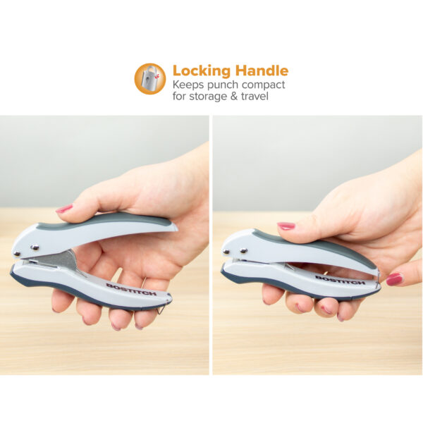 EZ Squeeze 1-Hole Punch, Gray, Pack of 5