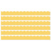 Grow Together Yellow with Painted Dots Scalloped Borders, 39 Feet Per Pack, 6 Packs