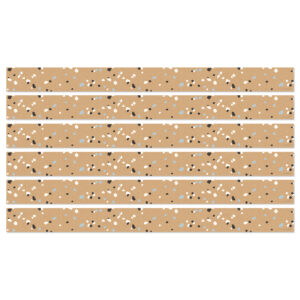 We Belong Speckled Kraft Paper Straight Borders Per Pack, 36 Feet Per Pack, 6 Packs