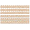 True to You Woven Bamboo Scalloped Bulletin Board Borders, 39 Feet Per Pack, 6 Packs