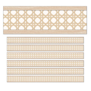 True to You Woven Cane Straight Bulletin Board Borders, 36 Feet Per Pack, 6 Packs