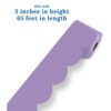 Rolled Scalloped Bulletin Board Border, Lilac, 65 Feet, Pack of 3