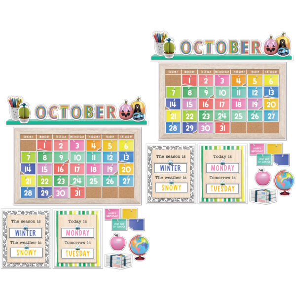 Creatively Inspired Calendar Bulletin Board Set, 2 Sets