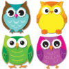 Colorful Owls Mini Cut-Outs, 36 Per Pack, 6 Packs