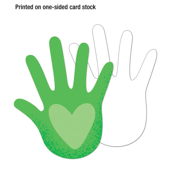 One World Hands with Hearts Cut-Outs, 36 Per Pack, 3 Packs