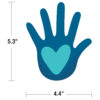 One World Hands with Hearts Cut-Outs, 36 Per Pack, 3 Packs