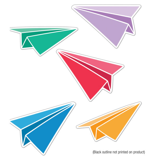 Happy Place Paper Airplanes Cut-Outs, 36 Per Pack, 3 Packs