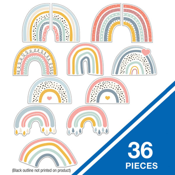 We Belong Rainbow Fun Cut-Outs, 36 Per Pack, 3 Packs