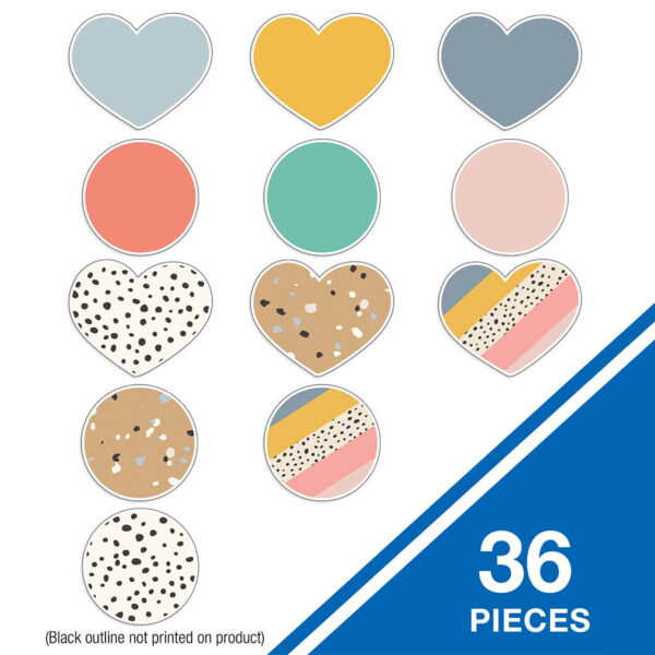 We Belong Hearts & Dots Cut-Outs, 36 Per Pack, 3 Packs