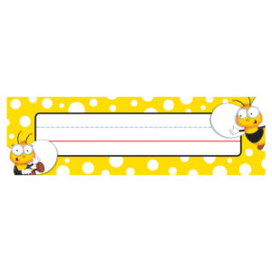 Buzz-Worthy Bees Nameplates, Grades PK-5, 36 Per Pack, 6 Packs