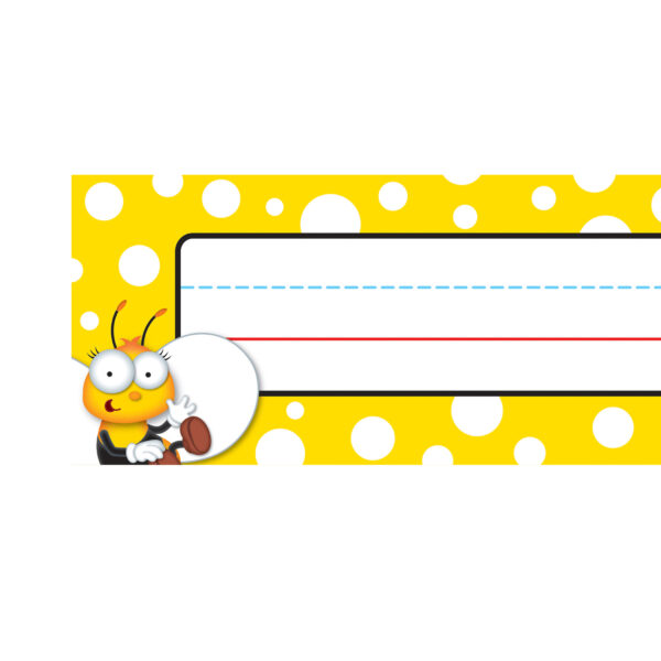 Buzz-Worthy Bees Nameplates, Grades PK-5, 36 Per Pack, 6 Packs