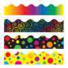 Scalloped Variety Border Set IV: Rainbow, Colorful Dots, Big Rainbow Dots, and Rainbow Swirls