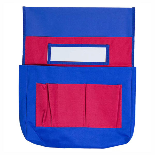 Chairback Buddy Pocket Chart, Blue-Red, Pack of 2