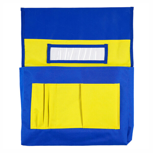 Chairback Buddy Pocket Chart, Blue-Yellow, Pack of 2