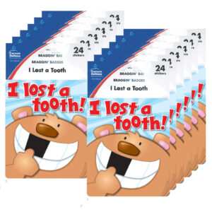 I Lost a Tooth Motivational Stickers, 24 Per Pack, 12 Packs