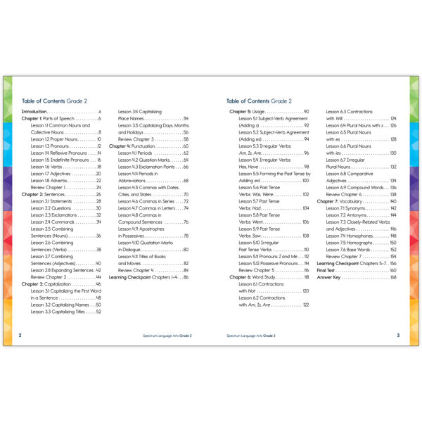 Spectrum Language Arts Workbook, Grade 2