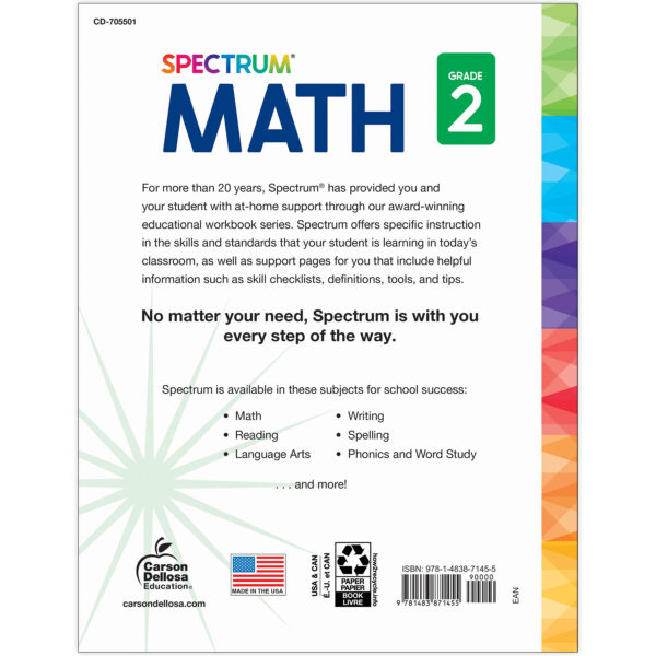 Spectrum Math Workbook, Grade 2