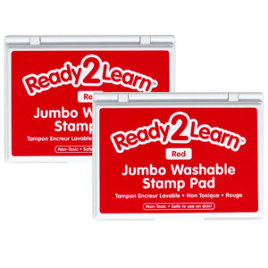 Jumbo Washable Stamp Pad - Red - 6.2"L x 4.1"W - Pack of 2