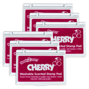 Washable Stamp Pad - Cherry Scent, Dark Red - Pack of 6