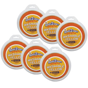 Jumbo Circular Washable Stamp Pad - Yellow - 5.75" dia. - Pack of 6