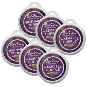 Jumbo Circular Washable Stamp Pad - Purple - 5.75" dia. - Pack of 6