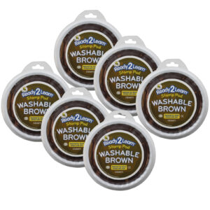 Jumbo Circular Washable Stamp Pad - Brown - 5.75" dia. - Pack of 6