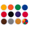 Jumbo Circular Washable Stamp Pads - Craft - Set of 12 Colors - 5.75" dia.