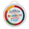 Jumbo 6-in-1 Circular Washable Stamp Pad - Rainbow - 6 Colors - 5.75" dia. - Pack of 3