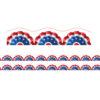 Borders-Trims, Magnetic, Scallop Cut - 1-1-2" x 24", Patriotic Theme, 24' per Pack, 2 Packs