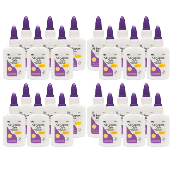 All Purpose Glue, 1.25 oz, 24 Bottles