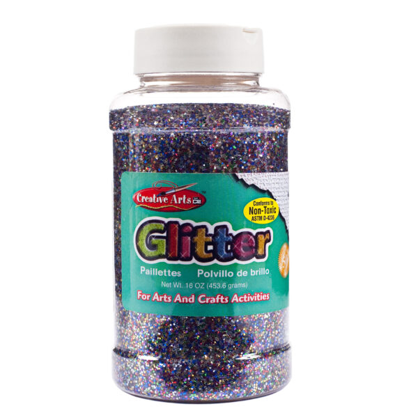 Creative Arts Glitter, 1 lb. Bottle, Multi-Color, Pack of 3