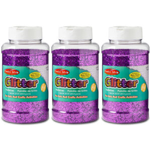 Creative Arts Glitter, 1 lb. Bottle, Purple, Pack of 3