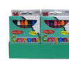 Crayons, Assorted Colors, 24 Per Box, 24 Boxes