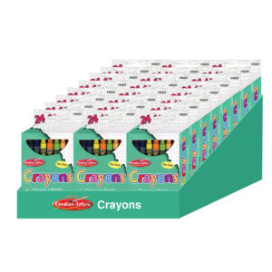 Creative Arts Crayons - Assorted Colors - 24-Bx, 24 boxes with a Shelf Tray